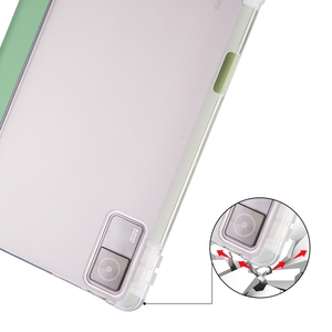 For Xiaomi <strong>Redmi</strong> Pad 10.61 3-folding Transparent TPU Smart Leather Tablet Case with Pen Slot
