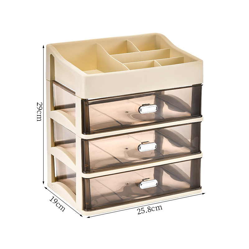 Caja de almacenamiento de cosméticos de cuatro capas -