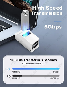 PSDA OEM 3D USB3.0 Hub 2 USB 2.0 Mini USB 3.0 adaptör genişleme çoklu USB Hub hızlı veri transferi çok portlu Hub - Product Image 4