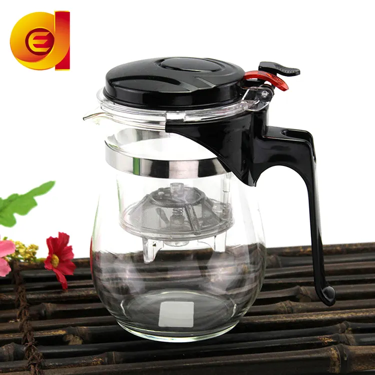 High quality fashional design Glass Teapot with Removable Filter Separation of tea set