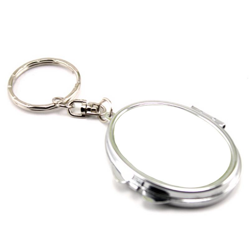 Oval keychain mirror
