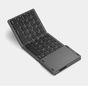 Android WindowsおよびスマートフォンIOSIpad用のスマートミニサイズ充電式ワイヤレスBT折りたたみ式キーボード - Product Image 4