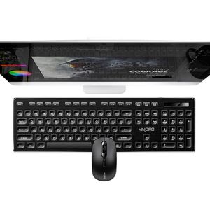 Teclado ergonómico de gran tamaño V3Max 2,4G, ratón de oficina ajustable de 3 niveles DPI, juego de ratón inalámbrico con receptor USB