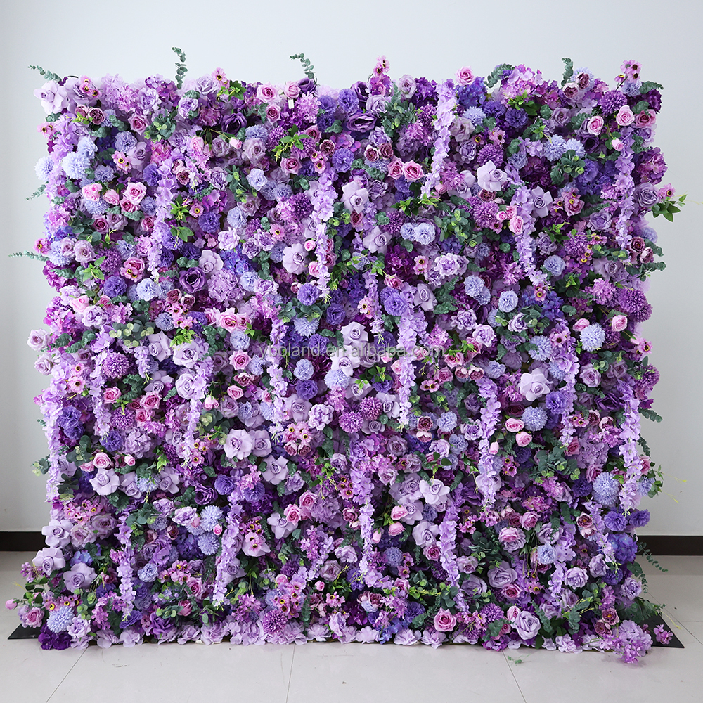 2# Mur de fleurs violettes
