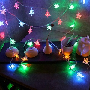 Factory solar decor <strong>star</strong> wire bulb photo clip outdoor fixed design Graffiti <strong>led</strong> string lights with adapter - Product Image 1