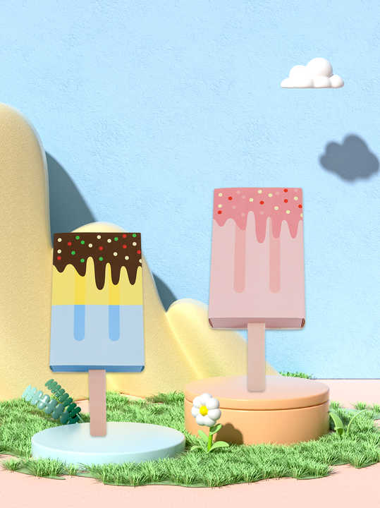 Ice Cream Design Candy Papier boxen Baby Shower Papier Geschenk bevorzugung boxen für Kinder geburtstags feier zubehör