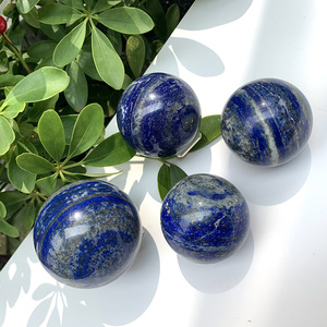 הסיטונאי באיכות גבוהה גודל גדול טבעי lazuli lazuli שטח גבישים לאפיס לזולי כדור למזכרות חתונה