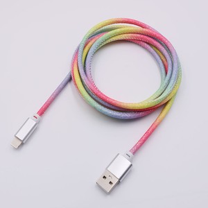 2024畅销USB电缆PU皮革钻石闪光2.4A数据线定制长度快速充电电缆USB - Product Image 6