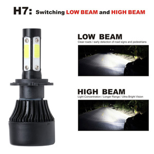 Araç aydınlatma sistemi, X7 h7 h11 h4 led far ampulü 9006 otobüs far led aydınlatma araç arabalar için led kafa lambaları 4 taraf - Product Image 3