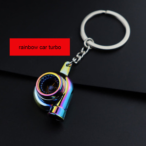 Spinning Rainbow <strong>Turbo</strong> <strong>Key</strong> Chain Six Speed Manual Gearbox Keychain Wheel Tire Rim Keychain