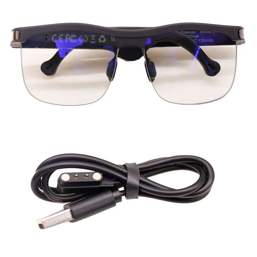 Lunettes de soleil Audio intelligentes polarisées de sécurité de la CE Anti-lumière bleue lentille ouverte haut-parleur d'oreille avec Bluetooth pour la conduite de voyage de réunion