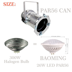 高品質Par56LedレトロフィットAc240vLed電球スポットライト120vGx16d Par56Led調光可能電球