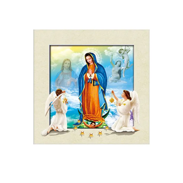 Nuovo arrivo lenticolare 5D religione immagine 40x40cm 5D lenticolare gesù cristo poster in stock per appendere a parete