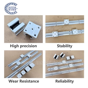 ODM SBR 10 12 13 16 20 25 30 35 40 50 UU LUU Carruajes de bloque de guía lineal Máquina CNC Serie SBR Enrutador Soporte de perfil de aluminio - Product Image 3
