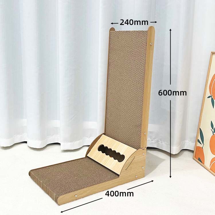Planche à gratter pour chat verticale en forme de L à angle droit
