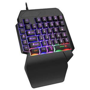 工場直販片手ゲーミングキーボード有線USBハンドキーボードデスクトップOEMサービスUSB2.0ピアノキーボード5V35100ma - Product Image 5