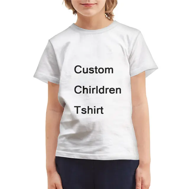 Oem ขายส่งเสื้อผ้าเสื้อ T-เสื้อแขนสั้นเด็กชายออกแบบที่กำหนดเองวันเกิดเด็ก Tshirts
