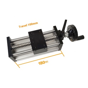 Módulo de movimiento de mesa deslizante de riel de guía lineal de tornillo de bola con elevación cruzada de rueda oscilante manual - Product Image 1