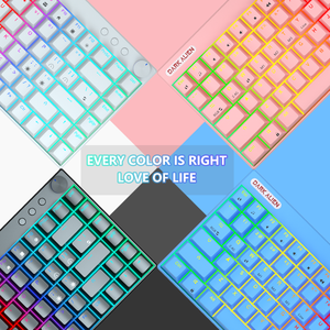 Teclado mecánico inalámbrico Dark Alien K84, el tercer Teclado mecánico de juego con Bluetooth de eje verde para computadora con cable simulado - Product Image 1