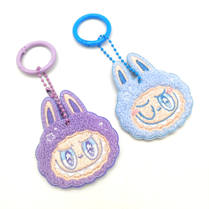 YYXカスタムかわいいペンダントBoobooアニメテリー布刺繍キータグキーチェーン - Product Image 2
