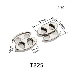 Tapón de cordón redondo elástico de 6mm con cordón de Metal, bloqueo de tope de cuerda, técnica de chapado, bloqueo de extremo de tapón de cuerda indefinido - Product Image 2