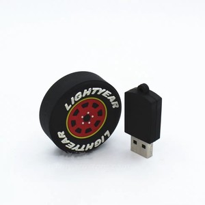 Memory Stick forma di pneumatico personalizzato 3D 16GB 32GB USB drive impermeabile cartone animato PVC forma di ruota memoria usb