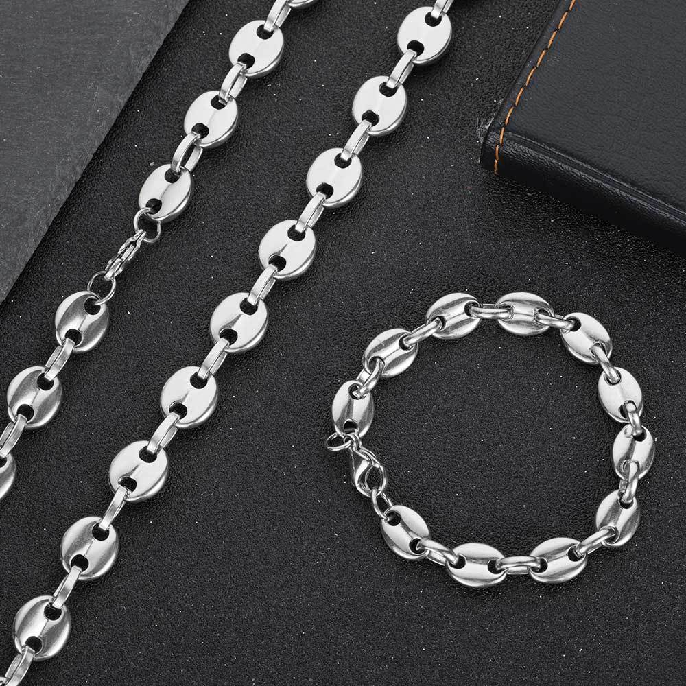 Couleur acier (largeur 5mm) - bracelet 7 pouces (longueur 18cm)