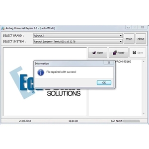 V3.8 SRS-Reset-Tool Universal-A-I-R-B-A-G-ECU-Programmierer OBD-Auto diagnose software für Crash-Daten Klare englische Version