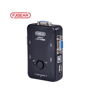 FJGEAR Cheap Price <strong>Kvm</strong> <strong>Switch</strong> for <strong>2</strong> Computer Sharing Keyboard,mouse,U Disk,printer and Monitor