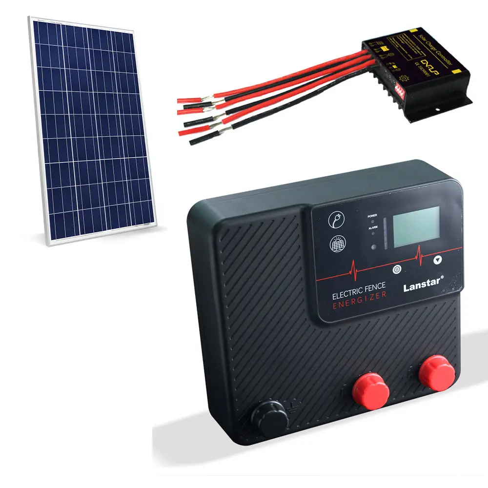100 Acre solar electric fence energizer / charger with alarm for cattle fence equipment,farm electric shepherd