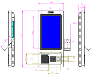 Android 21,5 24 32 pulgadas autoservicio de pie quiosco táctil POS con impresora térmica escáner de código QR para auto-pago - Product Image 5