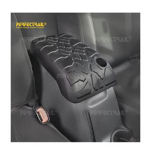 PERFECTRAILカーパーツアームレストラッチカバーセンターコンソール収納ボックスジープラングラーTJ1997-2006用蓋カバー - Product Image 2