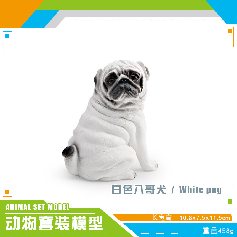 PL127-940 Perro Pug Blanco 458g