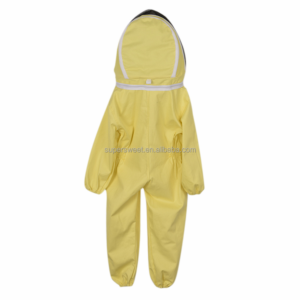 Apiculture Vented Beekeeping Clothing Suits ventilated Cotton Child Size Bee Suit Kids with Round Veil
