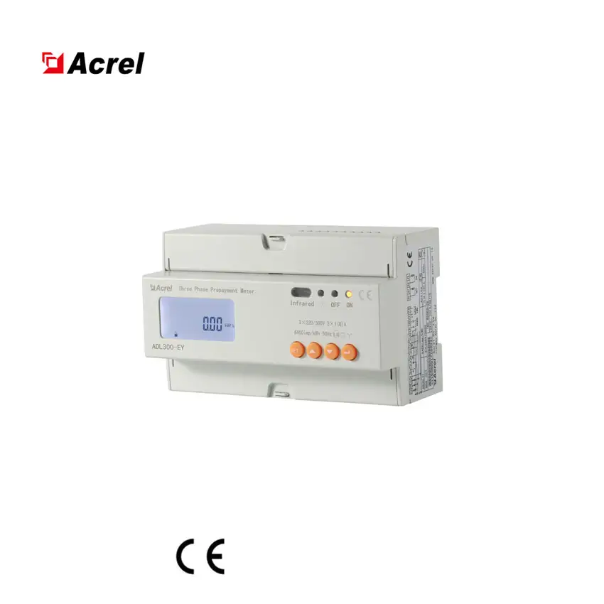 Acrel medidor de potencia trifásico Modbus TCP, monitor de uso de energía, panel trifásico, medidor multifuncional