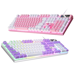 X823-1批发定制环保舒适七彩多混色电脑游戏机械键盘鼠标 - Product Image 1