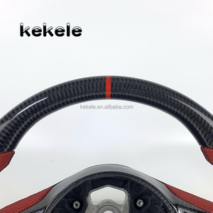 Toyota GR Supra2021 kırmızı ters etiket delikli deri karbon Fiber direksiyon özelleştirme - Product Image 6