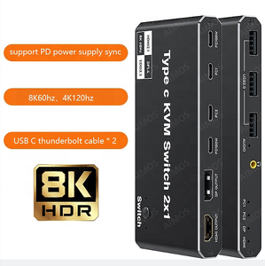 HDMI2.0 8k type-c kvm交换机2*1适用于苹果电脑手机共享鼠标键盘显示器 - Product Image 1