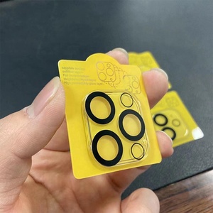 フルカバー9H強化ガラスレンズプロテクター金属リング付きアップルシリーズ用 - Product Image 2