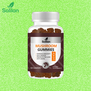 Solilan Dành Cho Người Lớn Nấm Bổ Sung Gummies Sư Tử Của Mane Reishi Chaga Thổ Nhĩ Kỳ Đuôi Cho Miễn Phí Hỗ Trợ Căng Thẳng Cứu Trợ 60 Gummies - Product Image 1