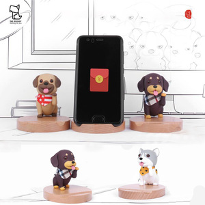 犬かわいい漫画クリエイティブギフト木製犬電話ホルダー