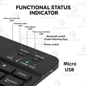 2,4 GHz Inalámbrico Multi Teclas USB 2,0 Teclado BT portátil Teclado inalámbrico para Tablet PC Laptop - Product Image 6