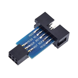 10Pin 6 Pin Adapter Board USBASP USBISP AVR <strong>Programmer</strong> USB <strong>ATMEGA8</strong> ATMEGA128 ATtiny/CAN/PWM 10Pin Wire Electronic Modules Kits