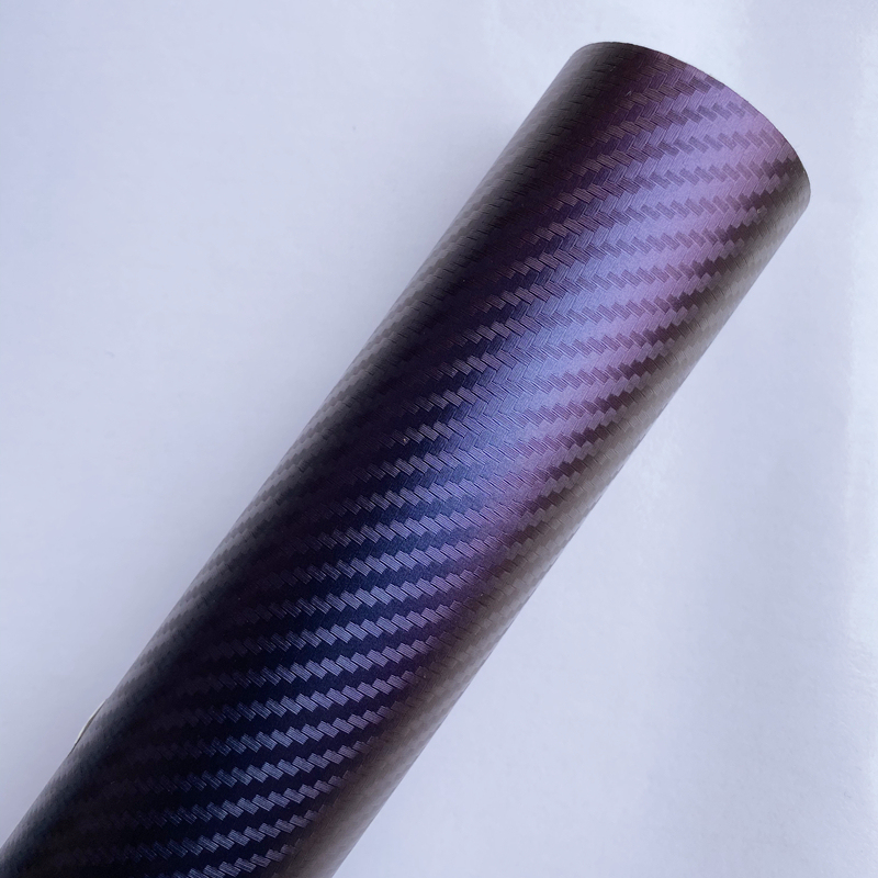 Carbon fiber turns purple to blue