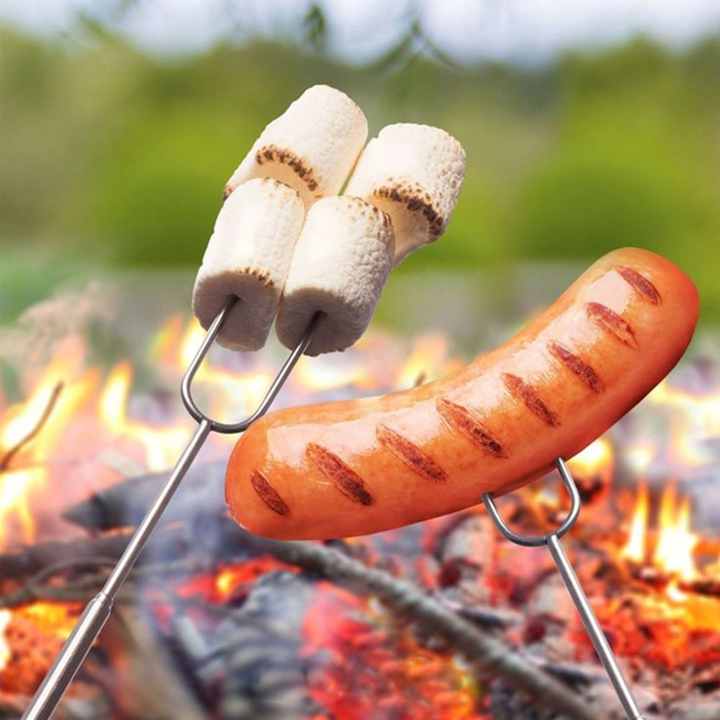 Colorful Multi-scenario Application Retractable Grill Fork for Family and Friend Gathering