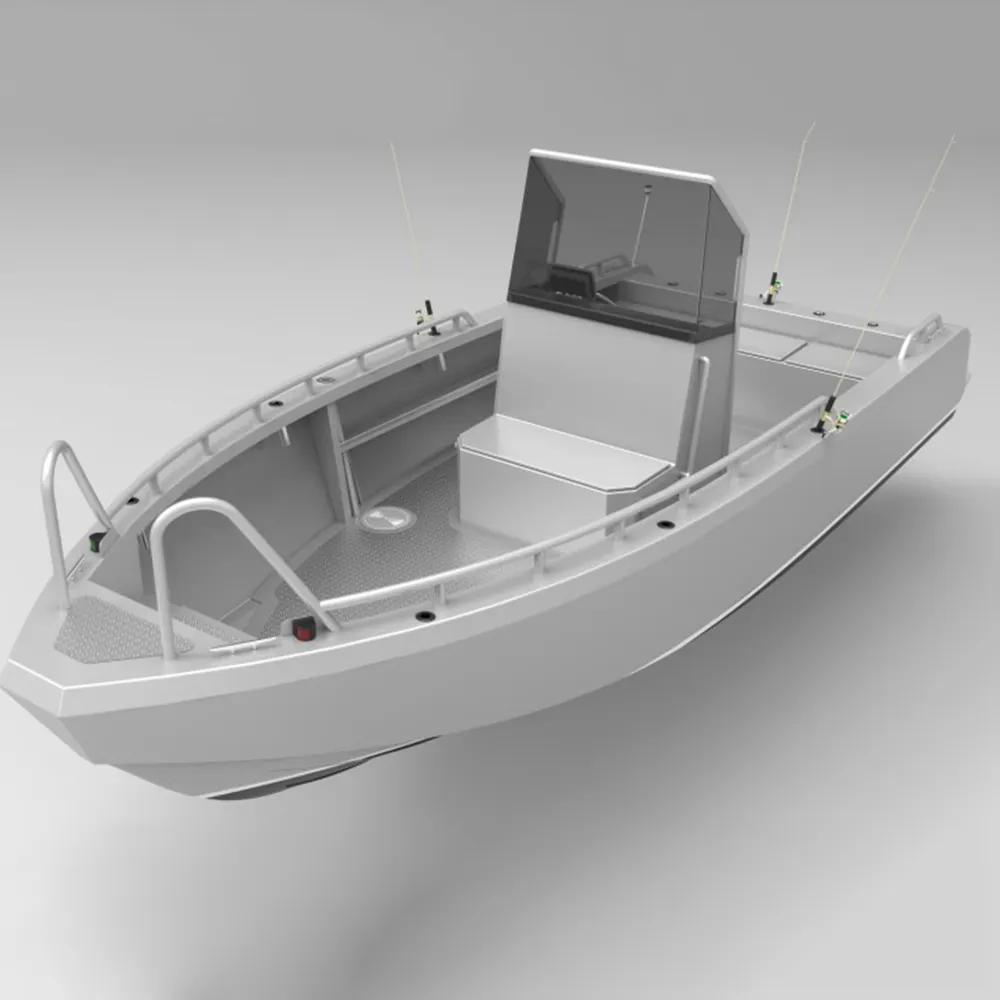 Bateau de vitesse de pêche sportive en aluminium soudé par console centrale de 6M