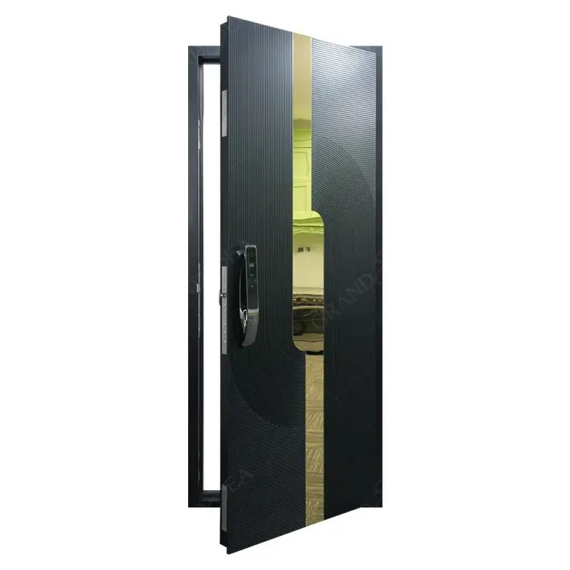 Porta blindata europea per la casa porte esterne di sicurezza Design di alta qualità in alluminio ingresso porte Pivot residenziali