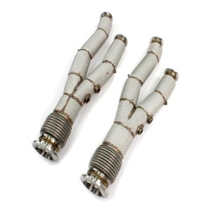 Downpipe พร้อมระบบป้องกันความร้อนไอเสียสำหรับ lambLamborghini LP750 SV V12 valved muffler รีโมทคอนโทรล catback เคล็ดลับไอเสีย - Product Image 1