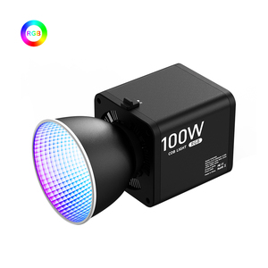 Neue 100-W-RGB-LED-Videoleuchte 2700K-6500K COB Mini Bowens Mount Silent <span class=keywords><strong>Continuous</strong></span> <span class=keywords><strong>Output</strong></span> Lighting für Video aufzeichnung fotografie