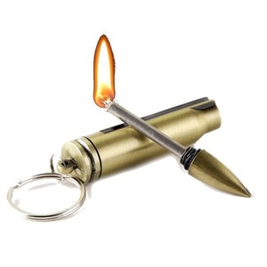 Toptan Mini metal mermi şekli çakmaktaşı maç çakmak anahtarlık mermi şekli çakmak - Product Image 1